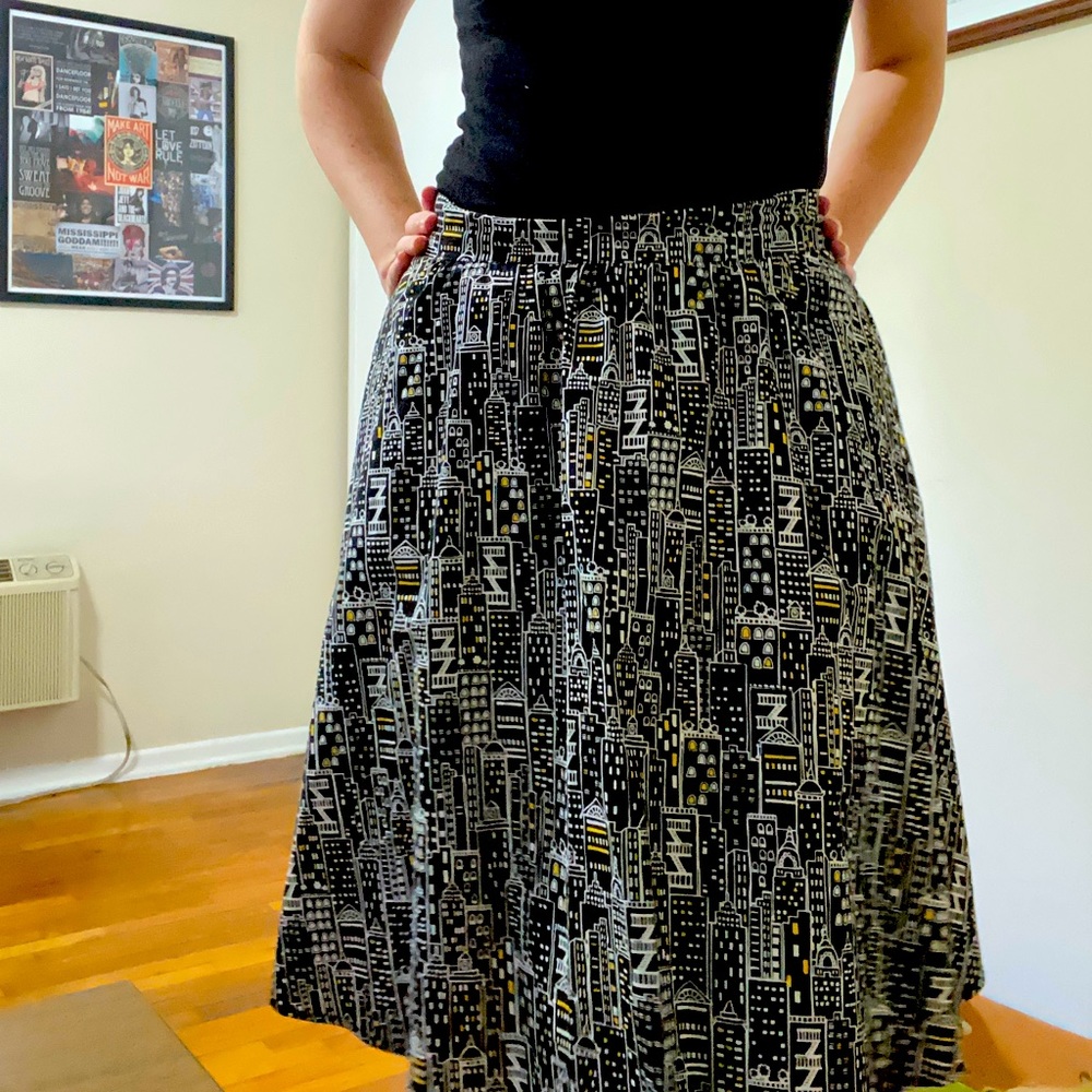ModCloth cityscape skirt